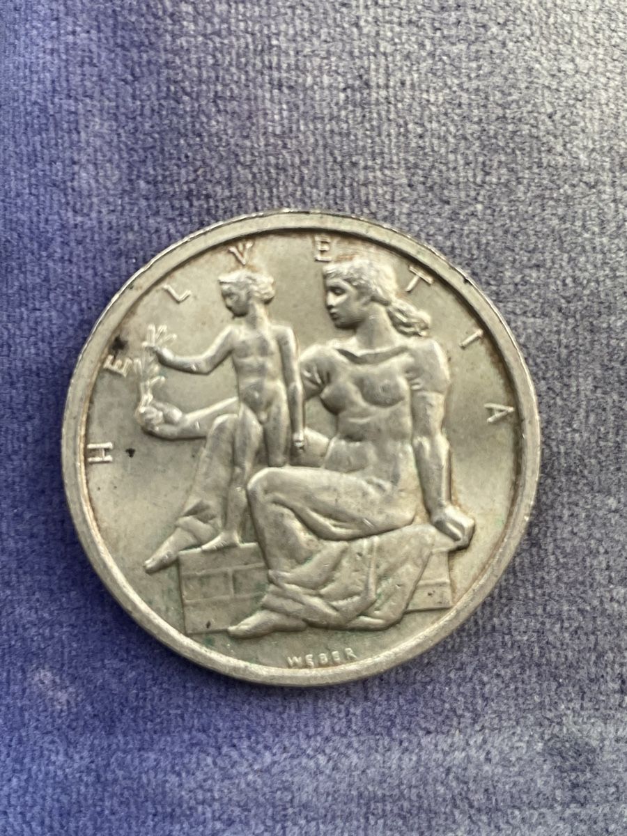 Alle Münzen: Silber 5 Franken 1948 Bundesverfassung – Gebraucht aus Siebnen von Starlauf