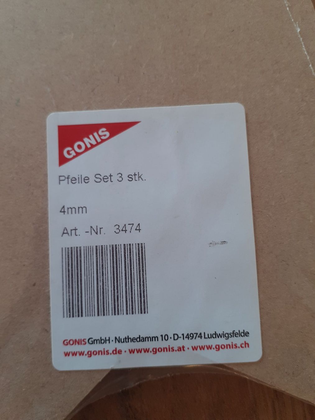 Gonis Kit bricolage: GONIS Pfeile Set 3 Stk. mit ! – Nuovo e nell'imballaggio originale da kaltbrunn venduto da Edelweiss013 1