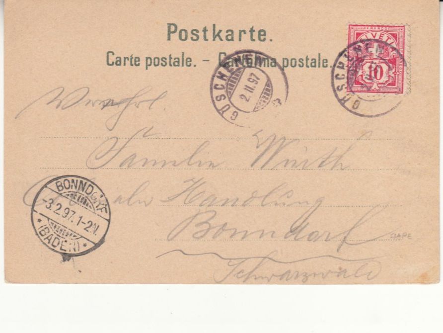 Cartoline postali: Göschenen 1897 – Usato da Bürglen TG venduto da StampGraf 1