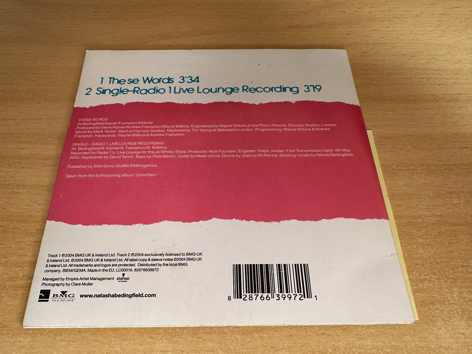 CD: Natasha Bedingfield – These Words - Single CD – Usato da Rikon im Tösstal venduto da Alpenmutz 1