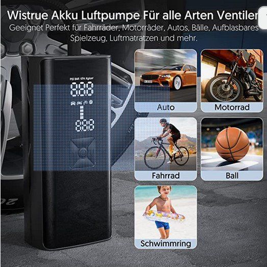 Akku Kompressor Luftpumpe 150 PSI mit Display für PKW Motorrad Fahrrad  Fußball kaufen