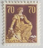 MA6) 114, Sitzende Helvetia feiner Falz Kt. 100.-