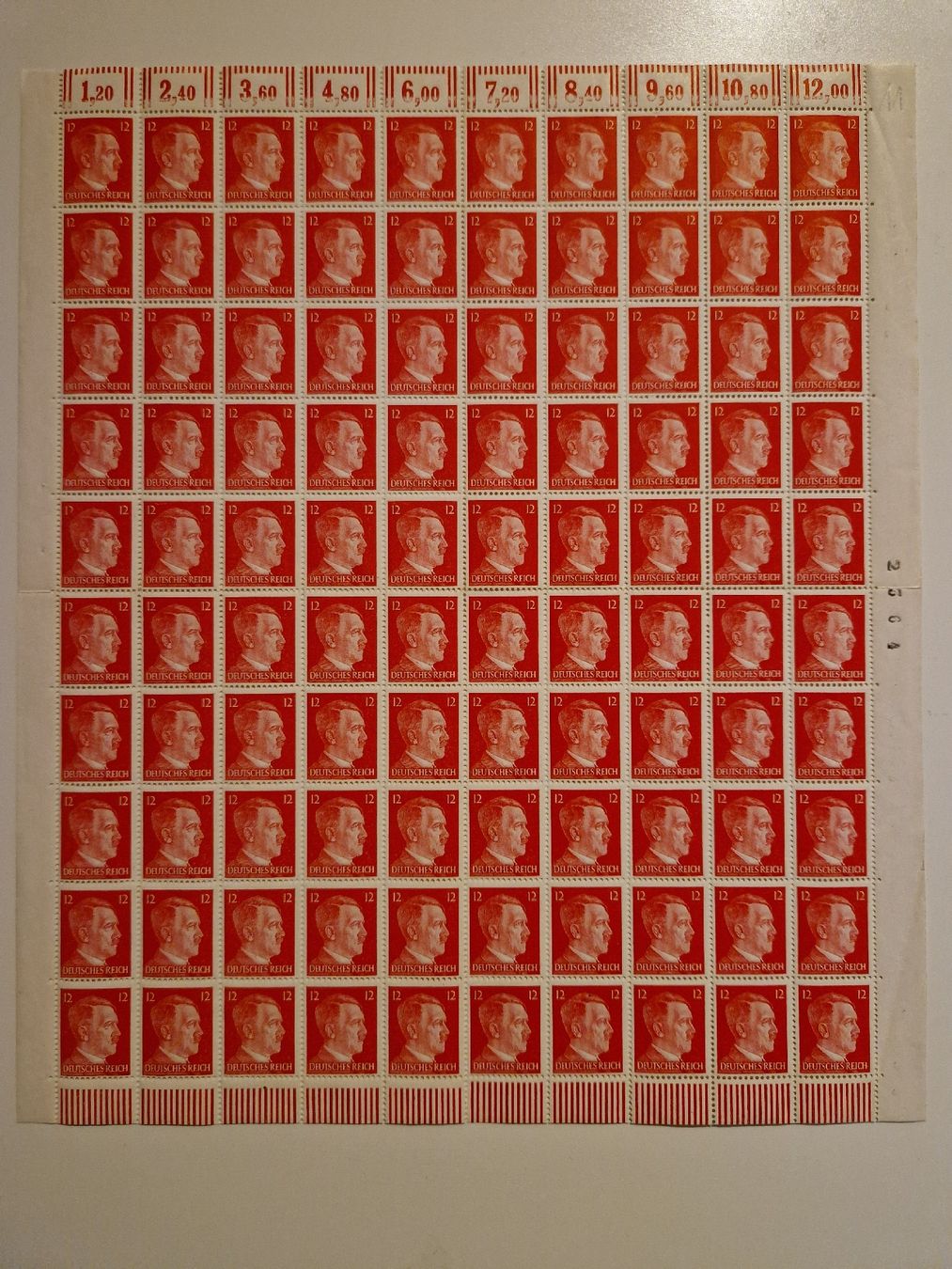 Tutti i francobolli: Deutsches Reich Adolf Hitler Briefmarken Bogen postfrisch – Nuovo (secondo la descrizione) da St. Gallen venduto da Enrico_SG