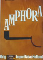 AMPHORA TABAC HOLLAND c.1960 Original Plakat