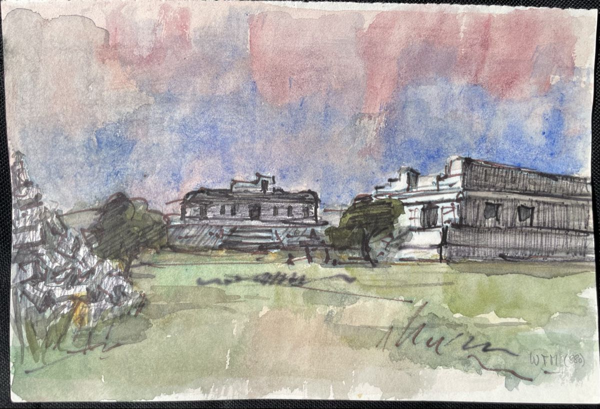 Dipinti: W. Th. Meier Aquarell Mexico Chichen Itza – Usato da Biel/Bienne venduto da Galaq 1