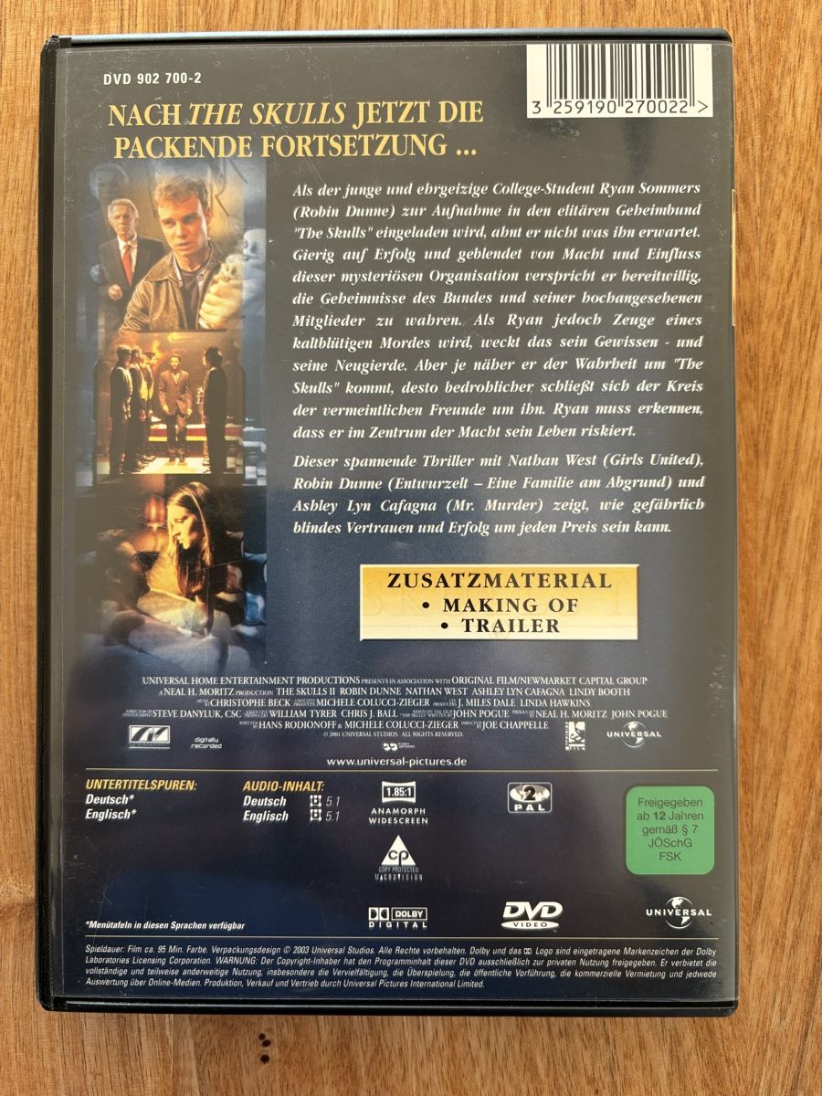 Tutti i DVDs: DVD Skulls 2 – Usato da Belp venduto da brb66 1