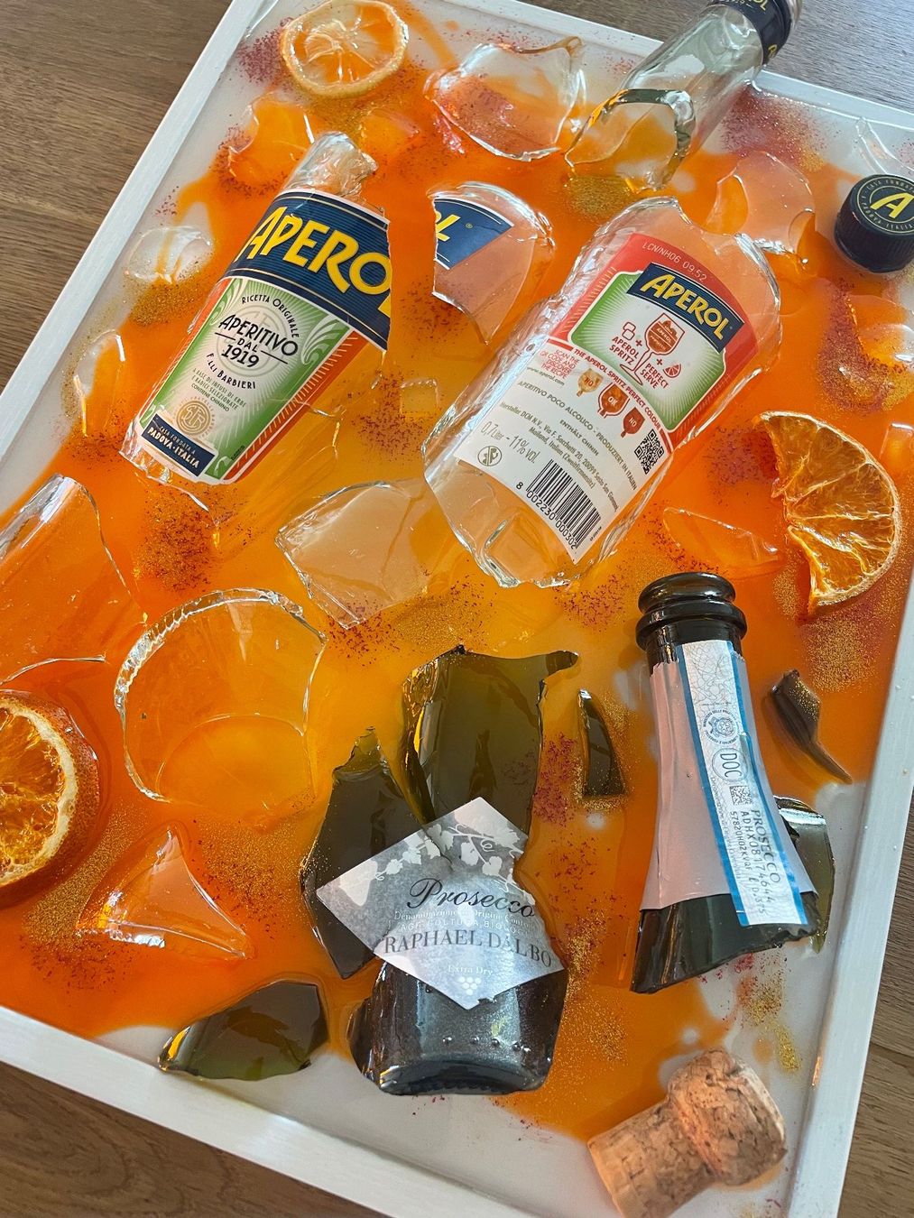 Foto & Immagini: Aperol Spritz Epoxid Bottle Art Bild – Nuovo (secondo la descrizione) da Wagen venduto da petzi08 1