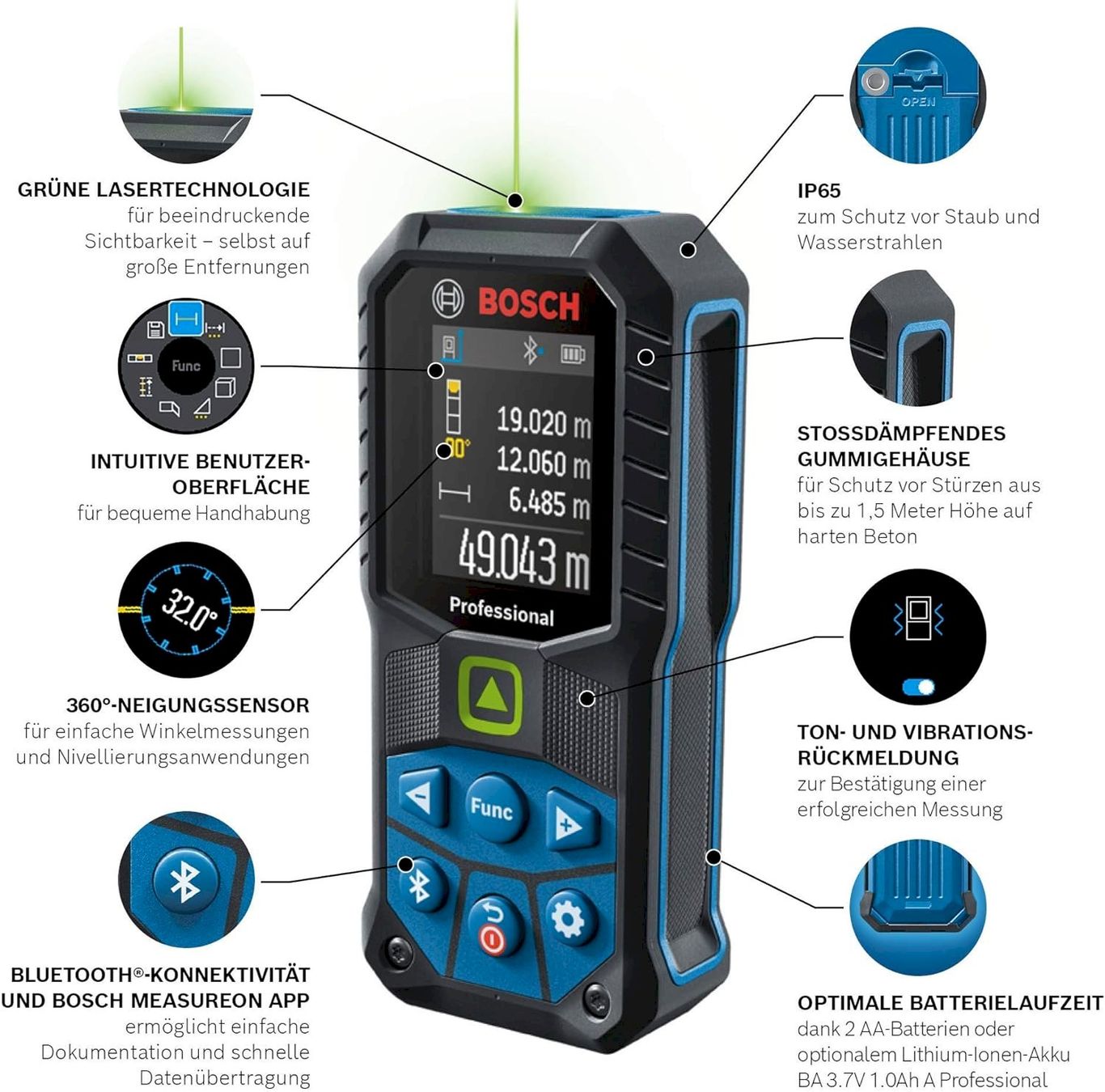 Misurare: Bosch GLM50-27CG Laser-Entfernungsmesser – Nuovo e nell'imballaggio originale da Bottighofen venduto da zaap 1