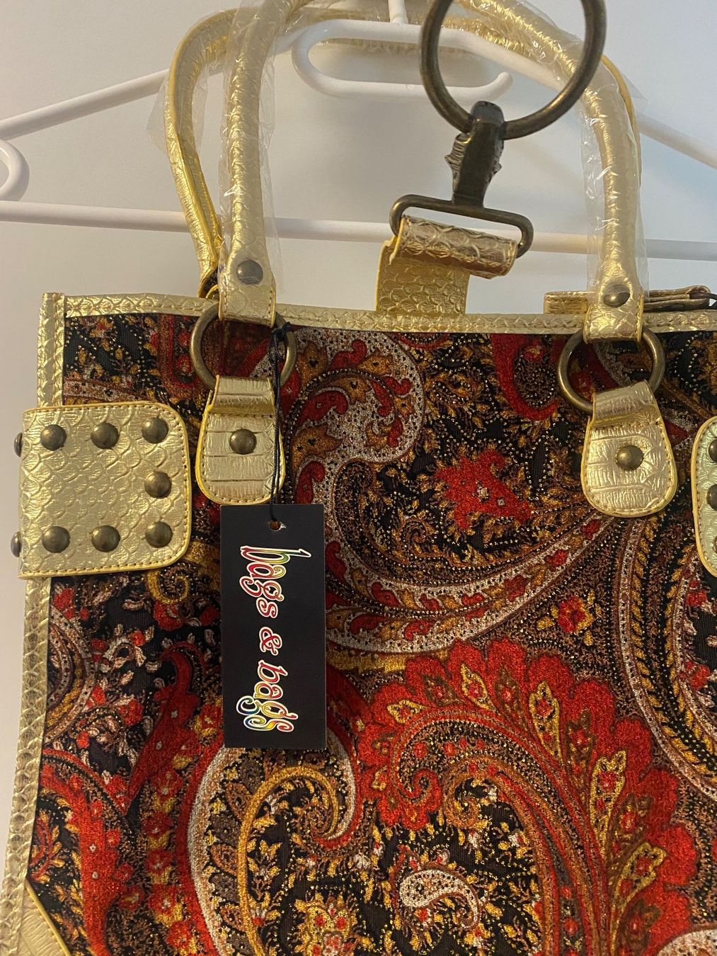 Taschen für Damen: Vintage Tasche gold/samt – Gebraucht aus Arni AG von Mimo007 3