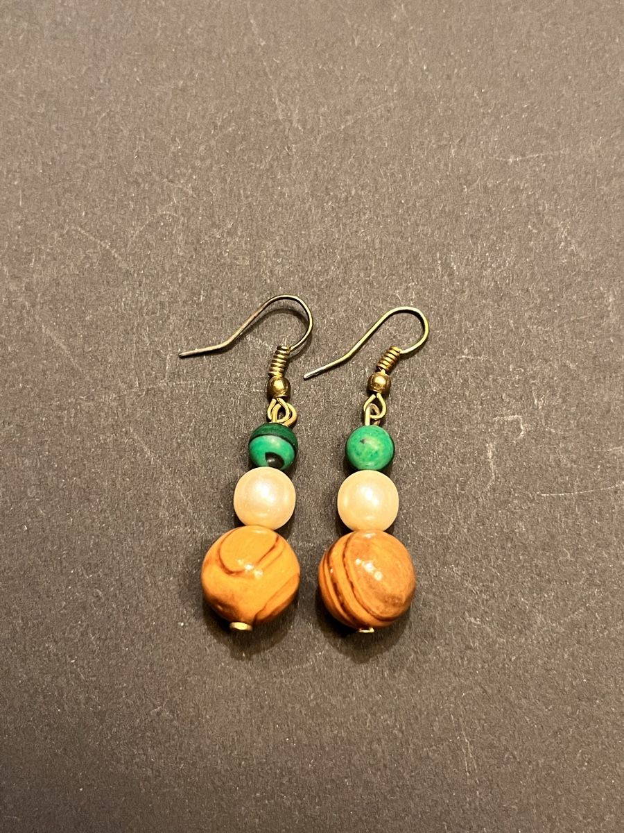 Ohrringe & -stecker: Ohrring, Schmuck, Perlen aus Holz,Stein, Perlmut – Neu (gemäss Beschreibung) aus Breitenbach von Alice_xy