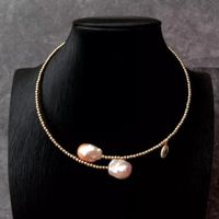 Lila Barock Perle Halskette Echt Collier Perle pourpre Vrai