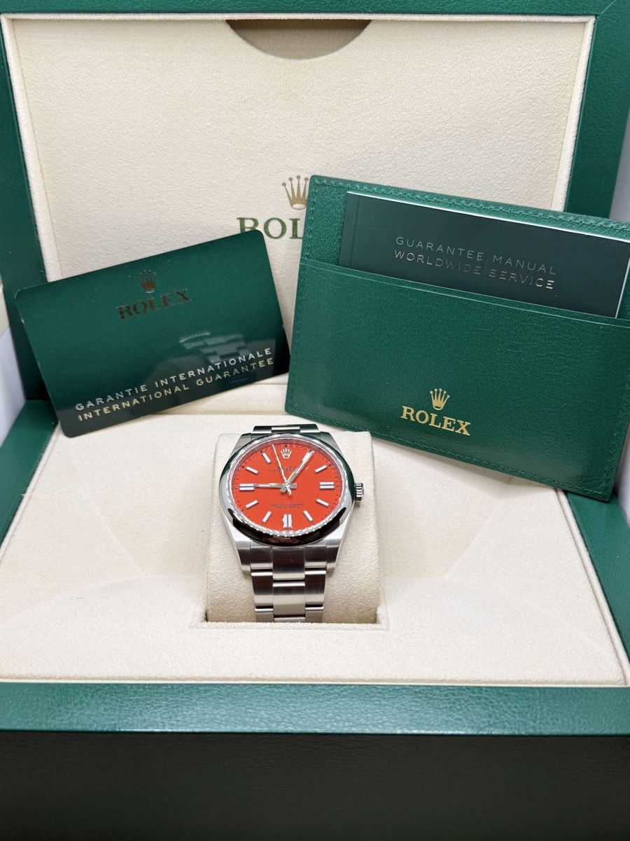 Rolex Uhren: Rolex Coral Red ref.124300 New Full Set – Neu und originalverpackt aus Lugano von Superstudiolugano 6