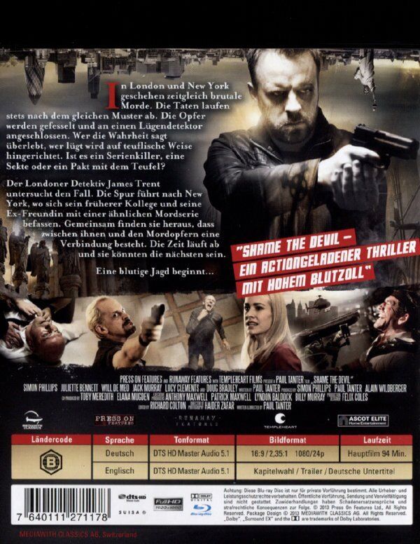 Tutti i DVDs: Shame the Devil (2013) UNCUT/Simon Phillips/Blu-ray – Usato da Volketswil venduto da cinephilia 1