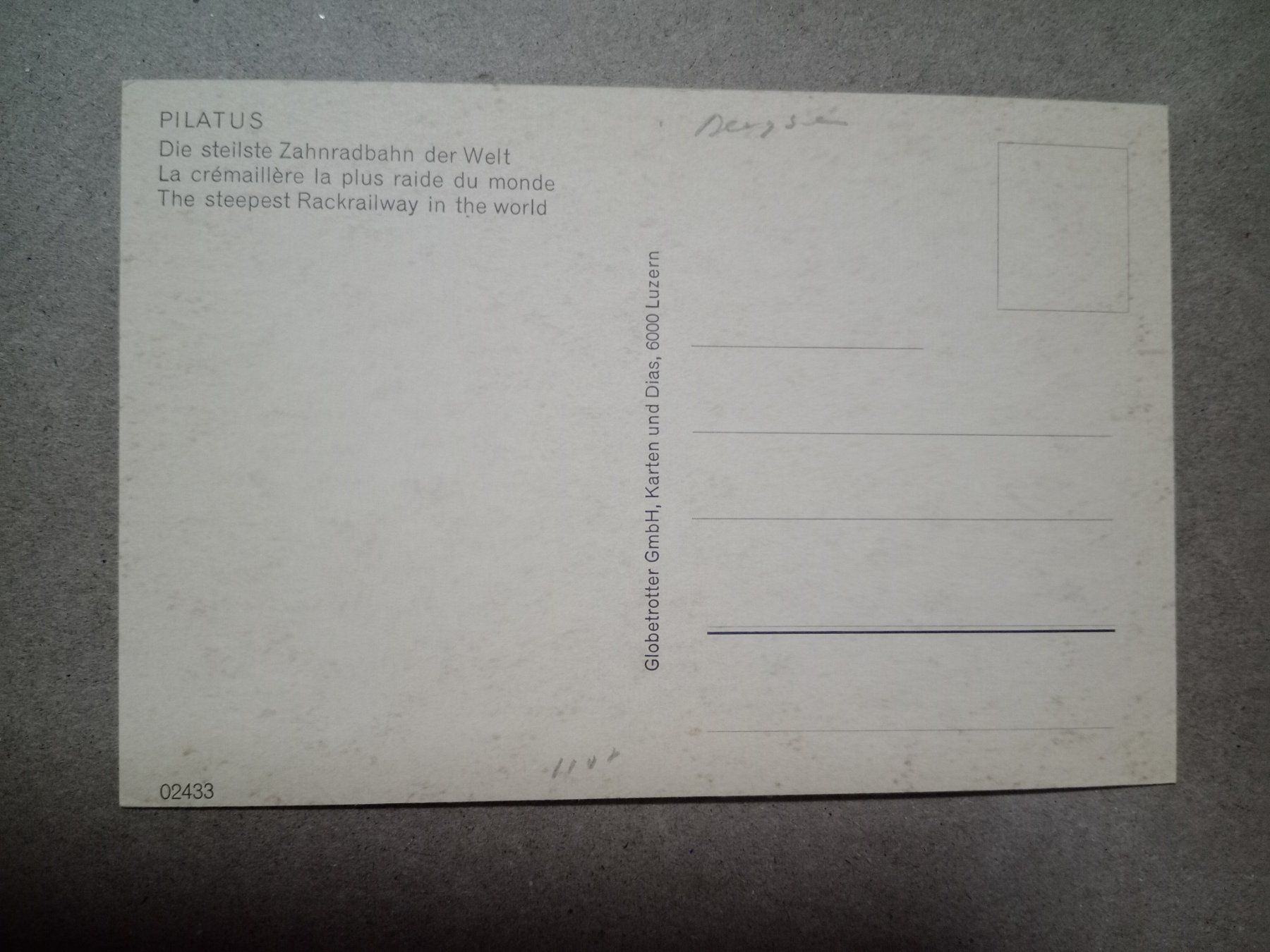Cartes postales: Ak Zahnradbahn Pilatus Luzern – D'occasion à Küttigen par Melisch1000 1