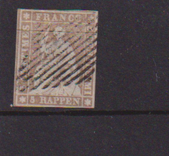 Tutti i francobolli: Strubel 24F, schöner Rautenstempel. – Usato da Dornach venduto da kloster33