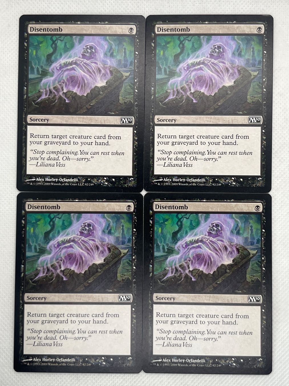 Magic The Gathering Carte collezionabili: Magic The Gathering: Disentomb M10 - 4 Karten Bundle – Usato da Hinterkappelen venduto da Kim1992