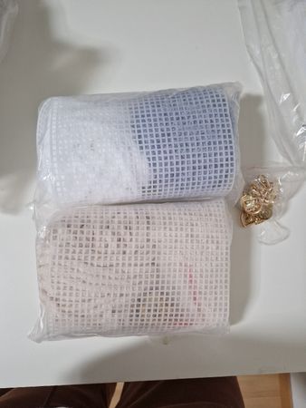 Bastelset Gittergewebe für Taschen mit Zubehör neu