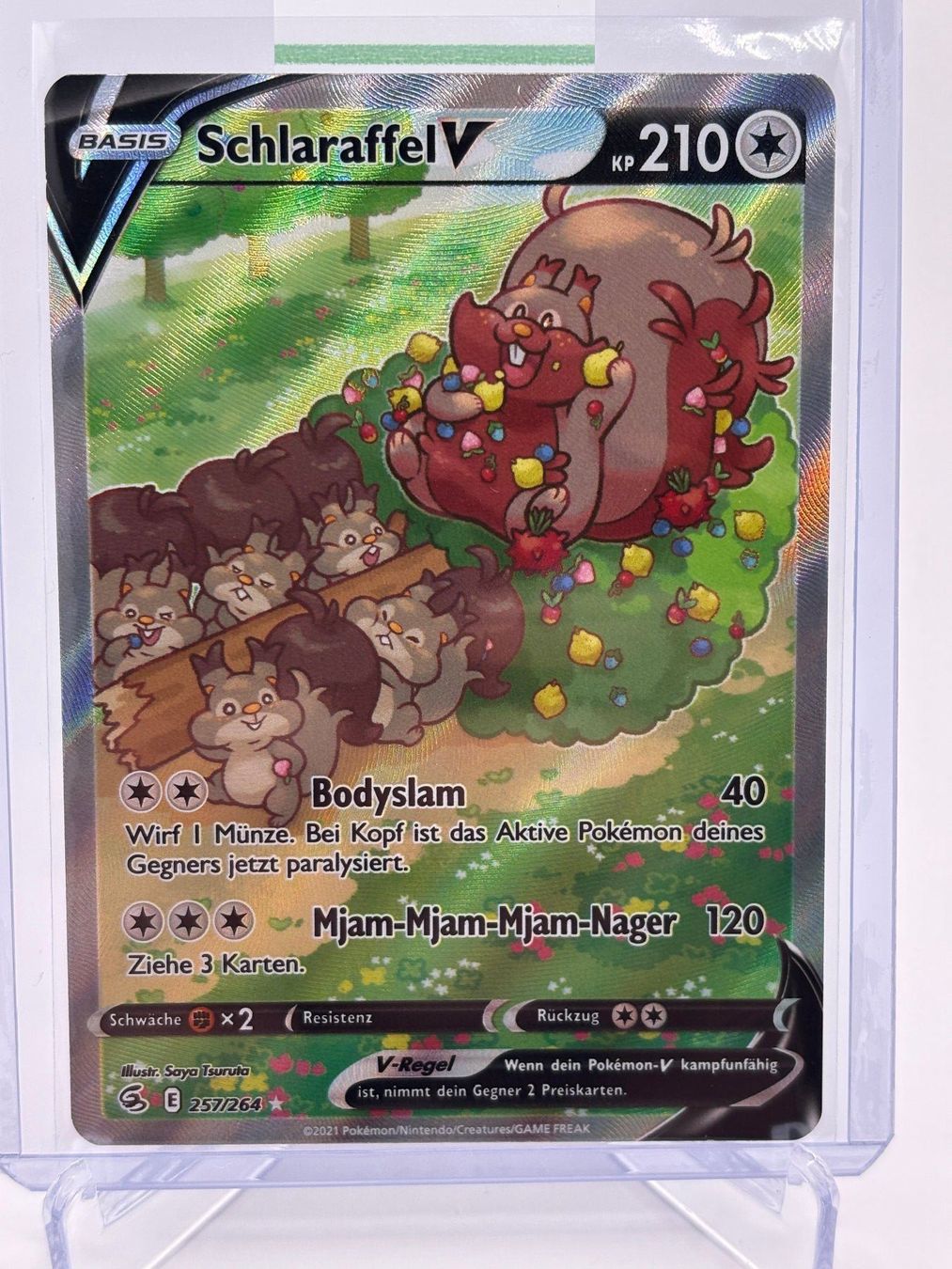 Pokémon Sammelbilder & Trading cards: Fusionsangriff - Schlaraffel V  (FST 257) - DE – Neu (gemäss Beschreibung) aus Allschwil von Bullach