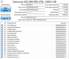 SSD Samsung 990 PRO NVMe 2TB super Zustand