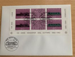 Schweizer Briefmarken 100 Jahre Gotthard 1882-1982