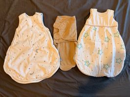 2 Babyschlafsäcke + Pucktuch – 3er-Se