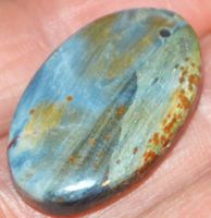 Anhänger gelocht L-7300 – Pietersit Cabochon 20.60 Karat ca.