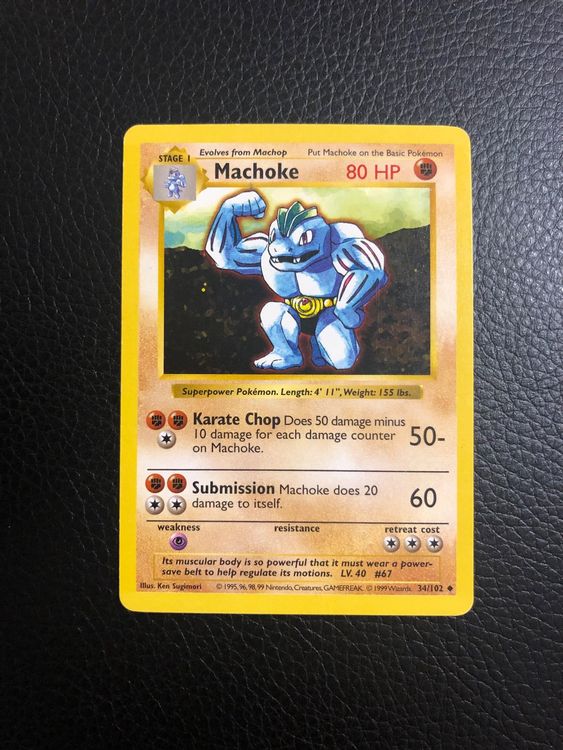 Base Set Shadowless Machoke 34/102 Ab 1 (Gebraucht) in für CHF 6 – mit ...