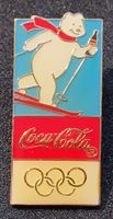 S877 - Pin Coca Cola Eisbär Olympic Olympia Olympiade Ski