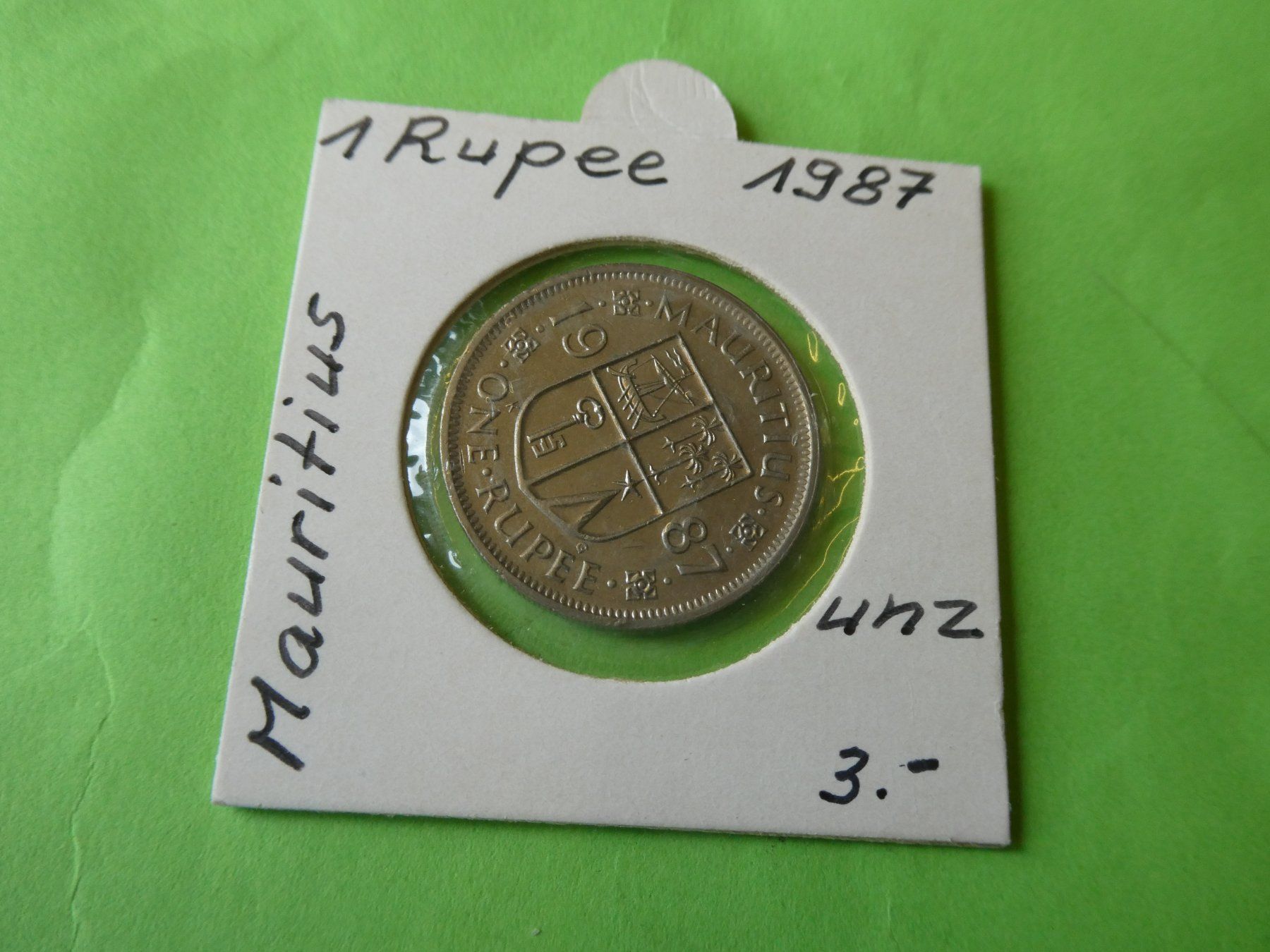 Tutti le monete: Mauritius 1987, 1 Rupee  unz – Usato da Hinterforst venduto da Rohusri