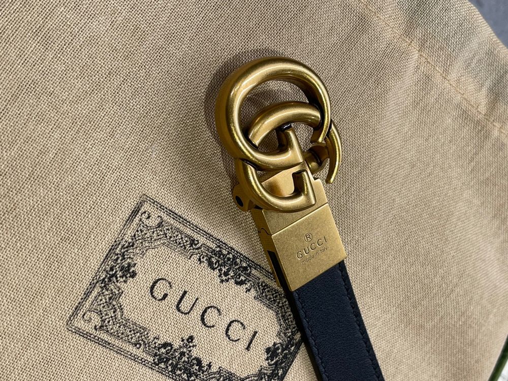 GUCCI Gürtel 95/38 Original Leder schwarz/weiß 400593 /AP00T | Kaufen auf  Ricardo