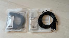 Gerätekabel- CH Netzstecker-neu- 2 Stück- je 2m