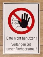 Verbotsschilder "Bitte nicht benützen!"