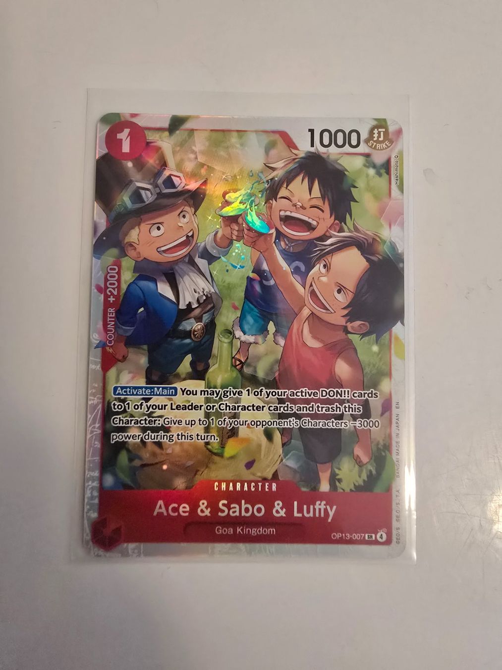 Bandai Sammelbilder & Trading cards: Ace & Sabo & Luffy OP13-007 SR – Neu (gemäss Beschreibung) aus Chur von Casdo
