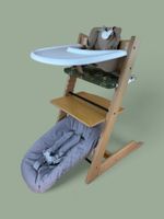 Stokke Tripp Trapp mit Babyset, Kissen, Tray, Gurt & Newborn