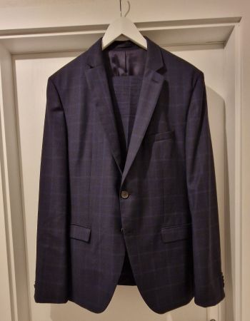 Anzug von Hugo Boss Grösse 54 in Blau aus Schurwolle