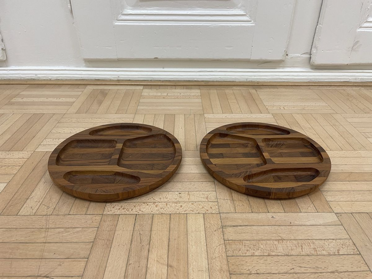 Piatti: 2x vintage Teak Schale mit Fächern Holzschale Teakschale – Usato da Zürich venduto da Vintagewiesel 3