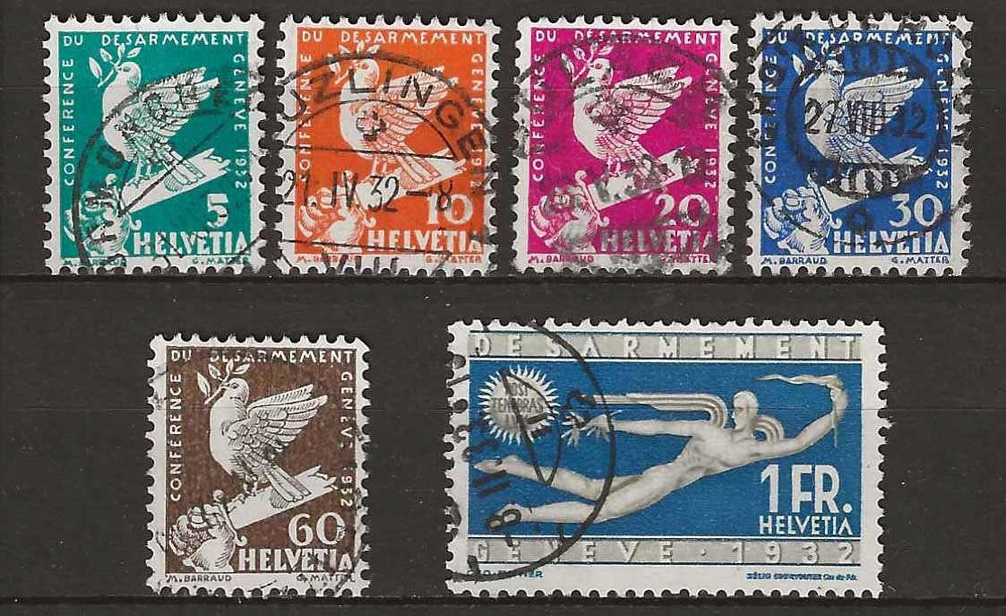 Tutti i francobolli: CH185 - Désarmement 1932 obl. – Usato da Trélex venduto da Phil_Albert