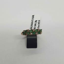 Ringe: Echt 18K Gold - Brilliant, Smaragd Ring – Gebraucht aus Luzern von Luzern-Goldhaus