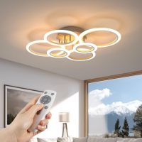 LED Deckenleuchte Deckenlampe 6 Ringe 72W mit Fernbedienung