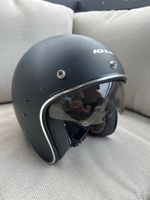 Casque de moto IOTA vintage noir mat - Taille M