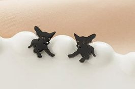 OHRSTECKER, EDELSTAHL, SPIELENDE HUNDE NEU