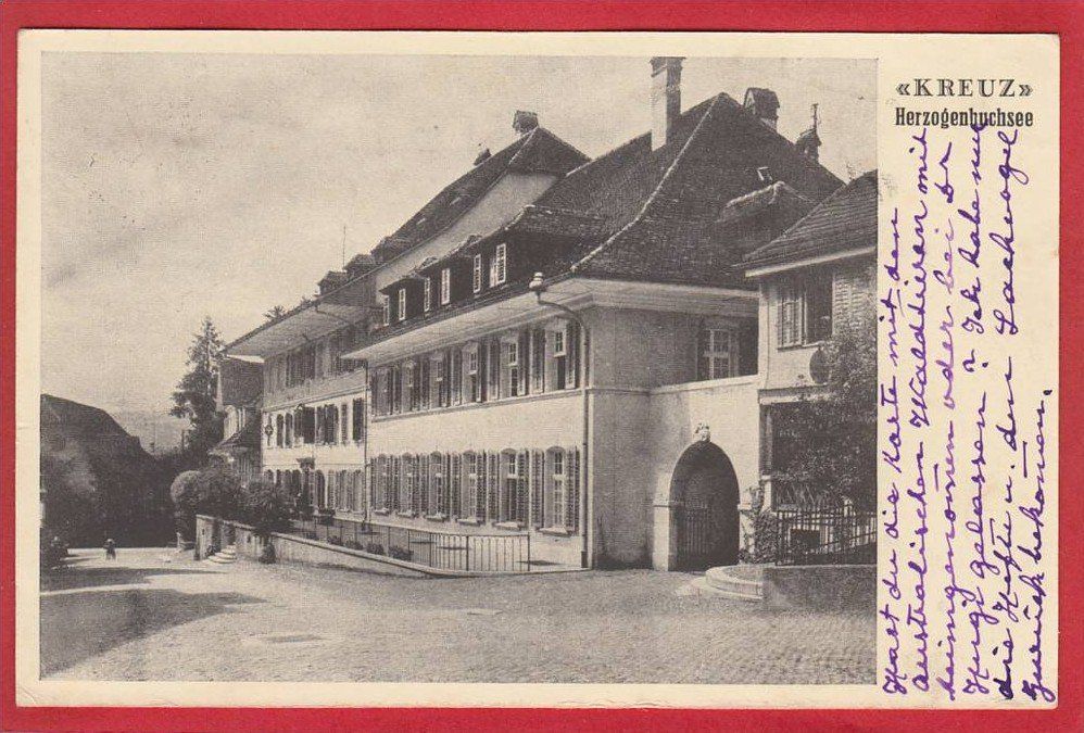 Cartoline postali: HERZOGENBUCHSEE KREUZ 1927 – Usato da Grüningen venduto da Kartenlaube