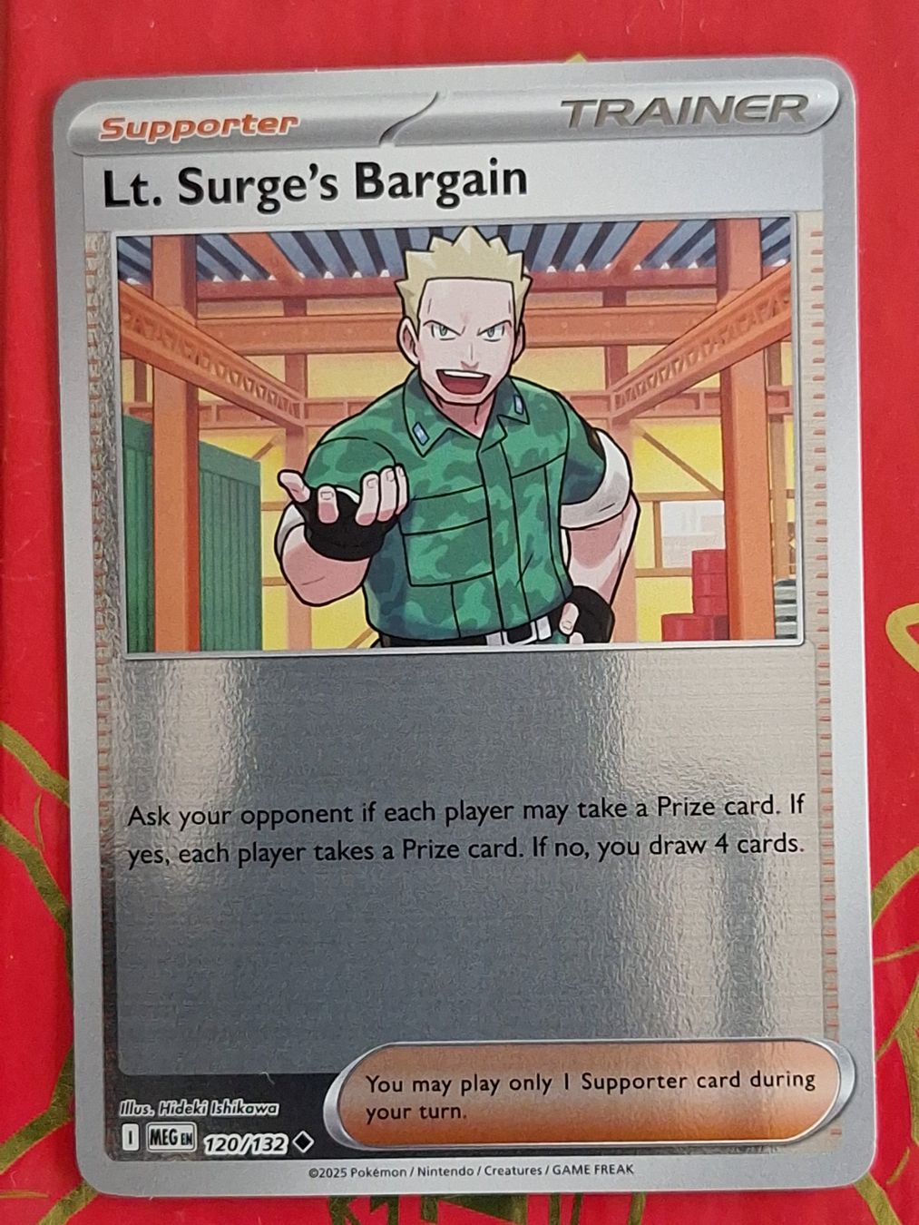 Pokémon Carte collezionabili: Lt. Surge's Bargain - Reverse Holo Pokemon Mega Evolution – Usato da Altstätten SG venduto da GGsGameshop
