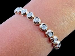 Diamanten 1.4c Tennis Armband 14k GG Länge 16.5cm  *S687