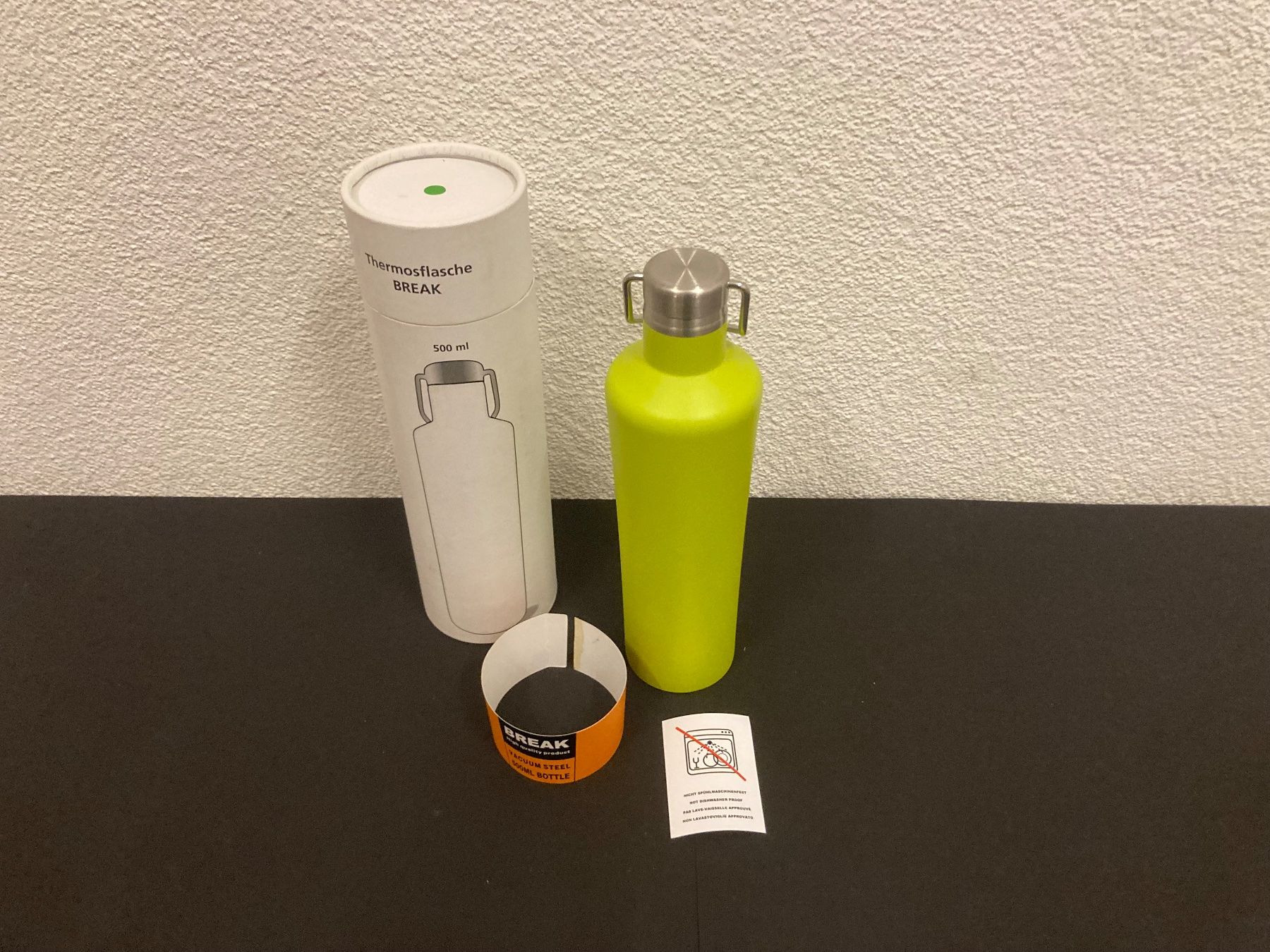 Borracce & Thermos: Thermosflasche Break, 500ml, Grün, Neu – Nuovo e nell'imballaggio originale da Neuenhof venduto da jorogo 1
