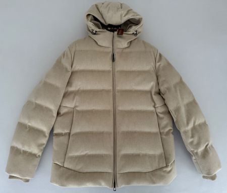 Loro Piana Fillmore Daunenjacke aus Kaschmir in Beige