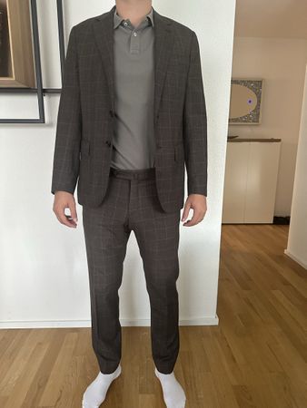 Herren Anzug Caruso per Bernies kariert Grösse 46