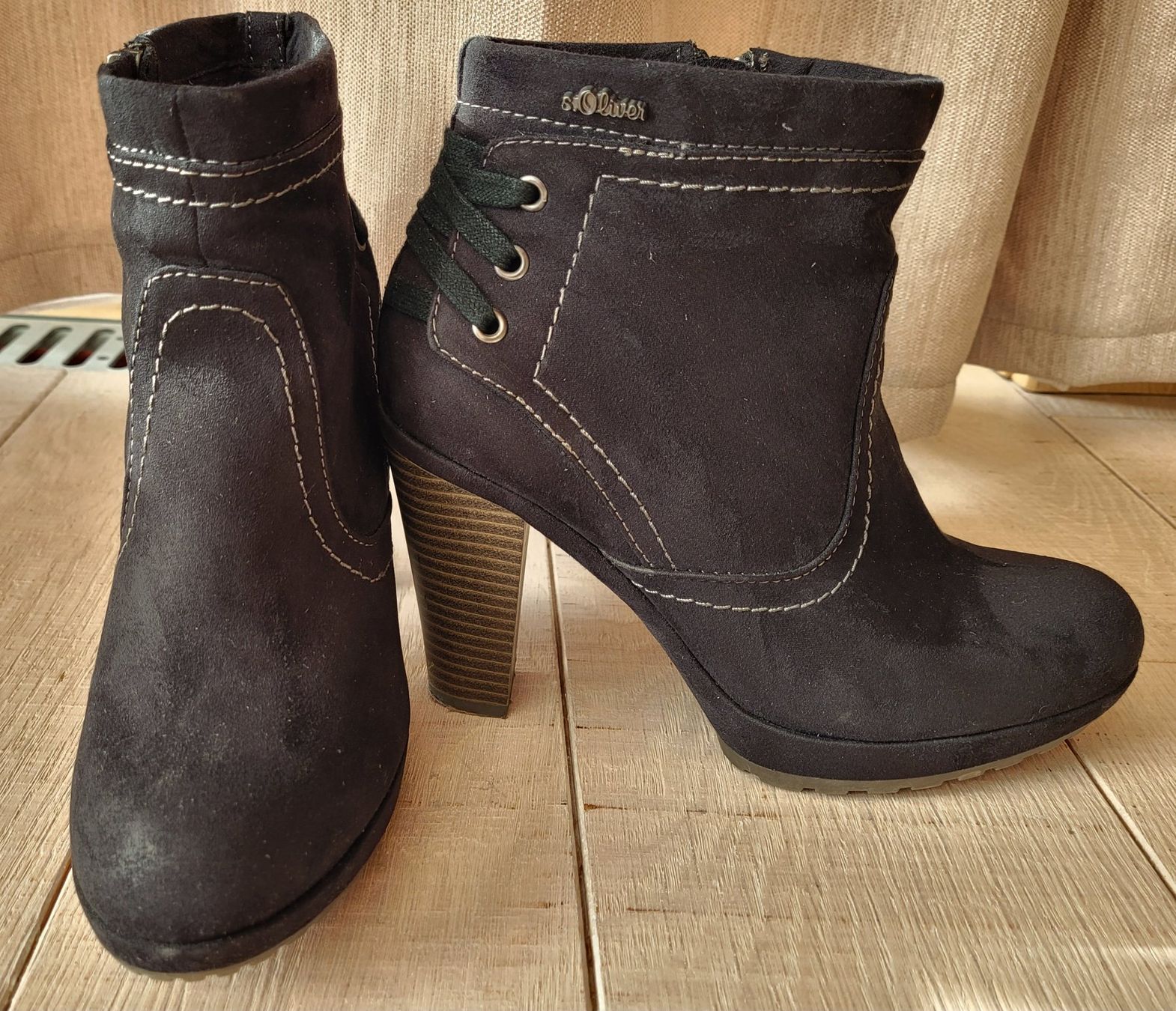 S.Oliver Damenschuhe: s.Oliver Winterschuhe Stiefeletten mit Absatz Gr. 37 schwarz – Neu (gemäss Beschreibung) aus Hofstetten BE von lis_tlt6