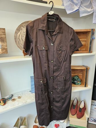 Hemdkleid Gerry Weber braun Kurzarm Grösse 42 