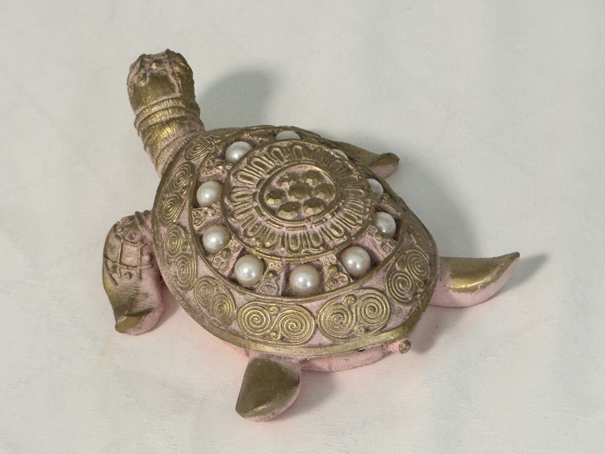 Tutte le decorazioni: dekorative Schildkröte rosa/gold – Usato da Schwerzenbach venduto da schwerzi70 2